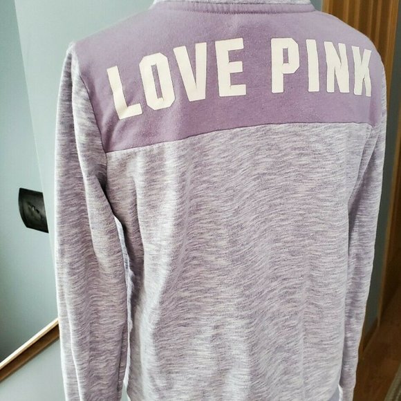 NEW Victoria's Secret PINK Quarter Zip - Purple - Picture 3 of 5